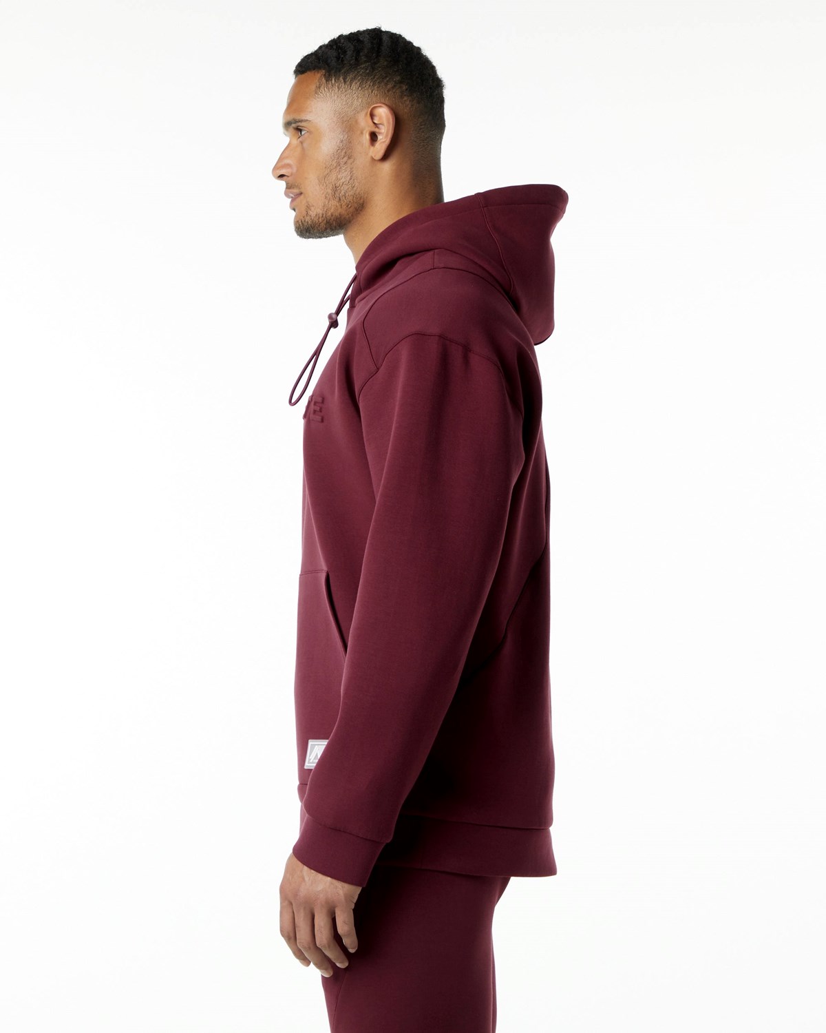 Alphalete Relaxed Interlock Knit Hoodie Bordeaux | KS3249176