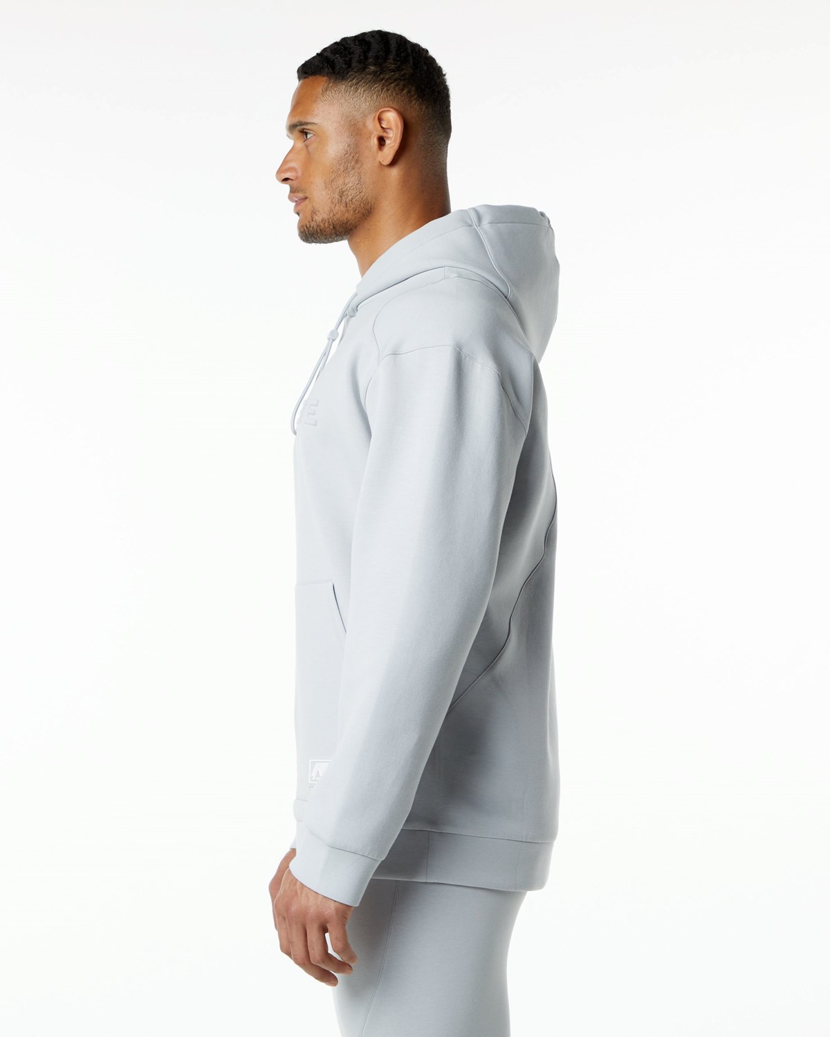 Alphalete Relaxed Interlock Knit Hoodie Grau | LI9712380