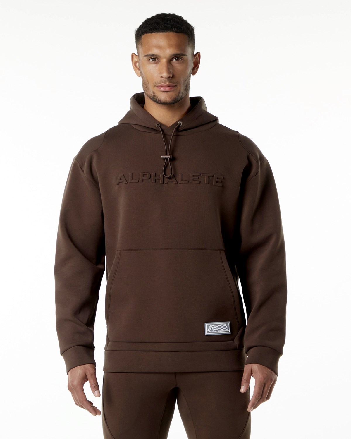 Alphalete Relaxed Interlock Knit Hoodie Braun | VM2179456