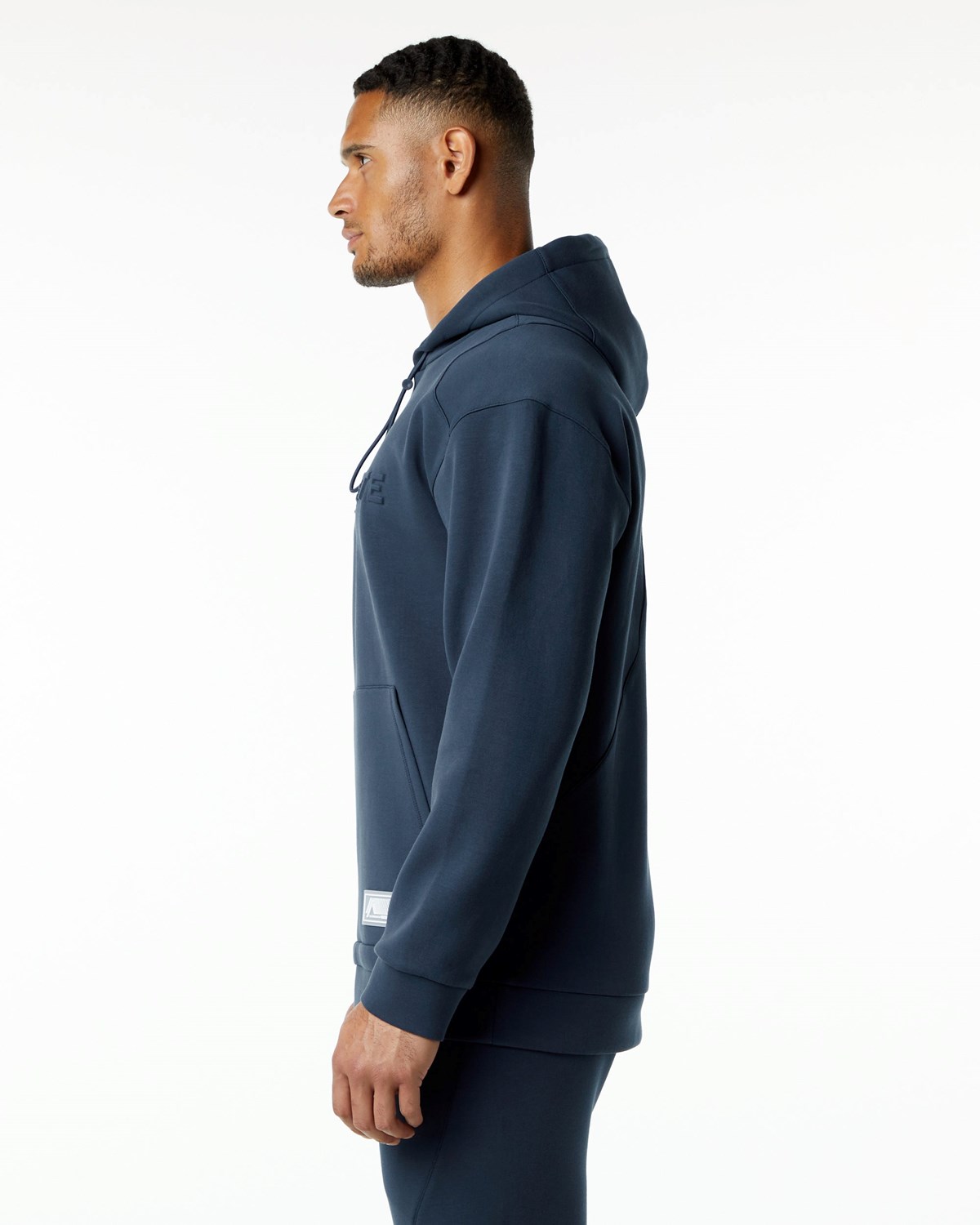 Alphalete Relaxed Interlock Knit Hoodie Navy | VW8269473