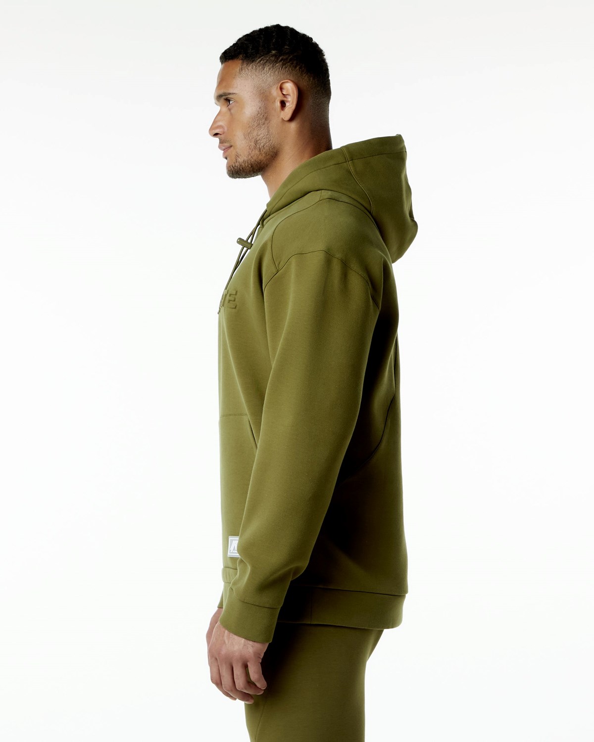 Alphalete Relaxed Interlock Knit Hoodie Moss | YK6874930