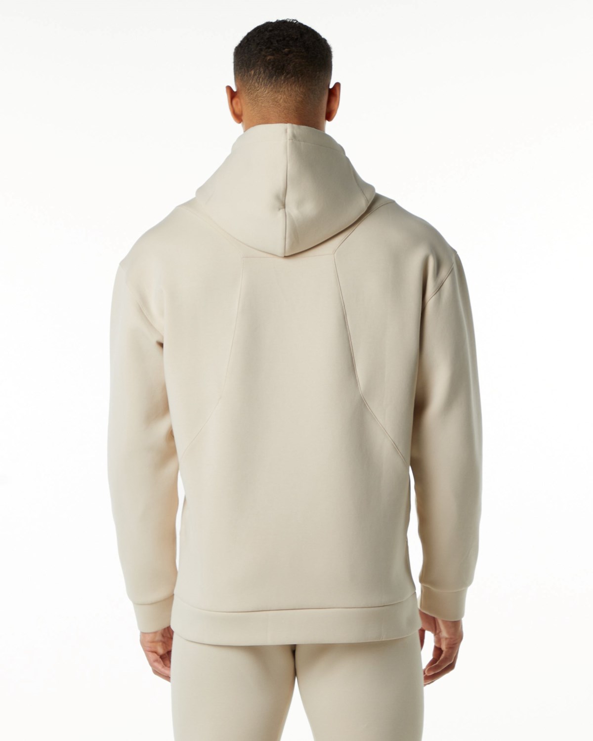 Alphalete Relaxed Interlock Knit Hoodie Vanilla | ZQ7326408