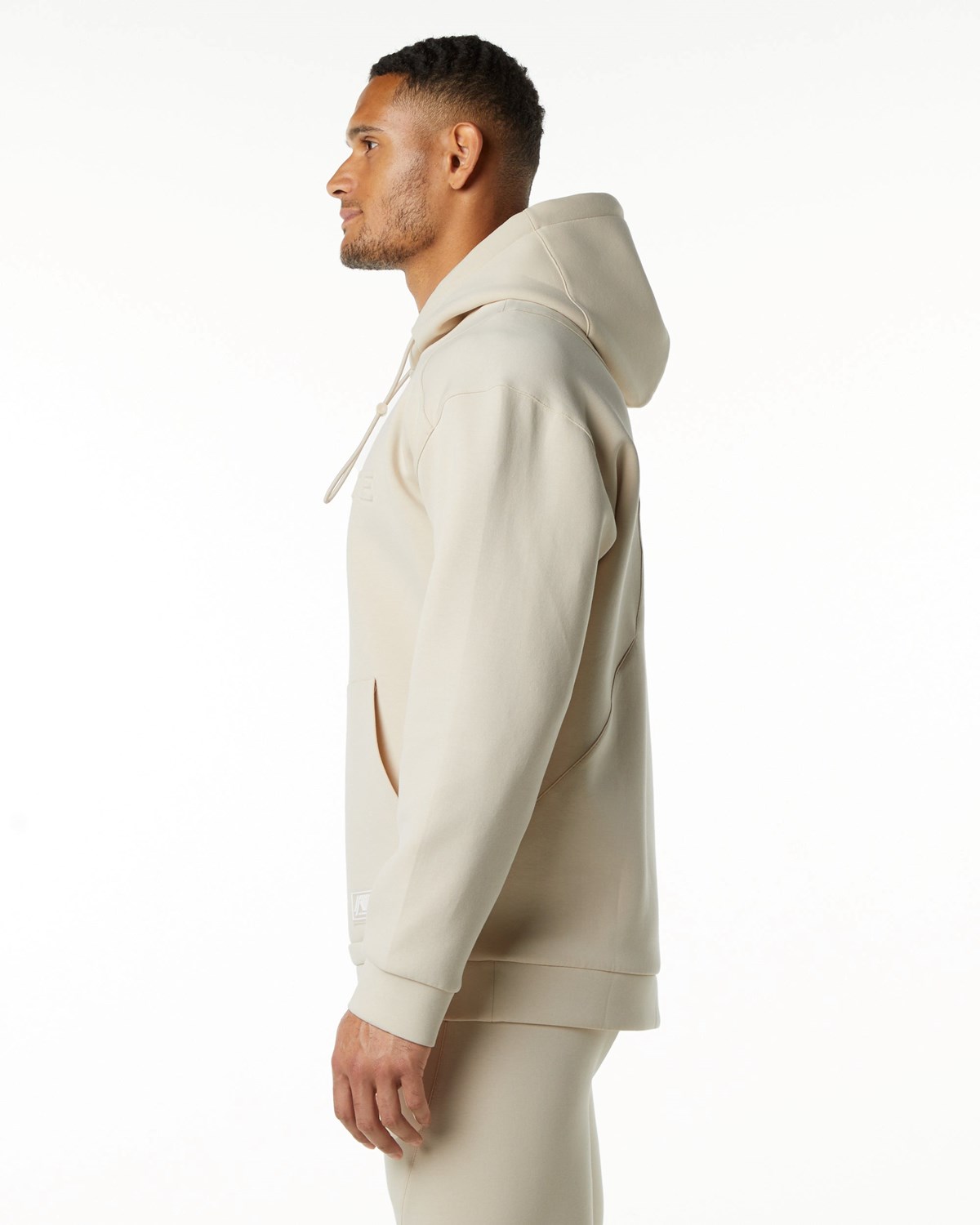 Alphalete Relaxed Interlock Knit Hoodie Vanilla | ZQ7326408