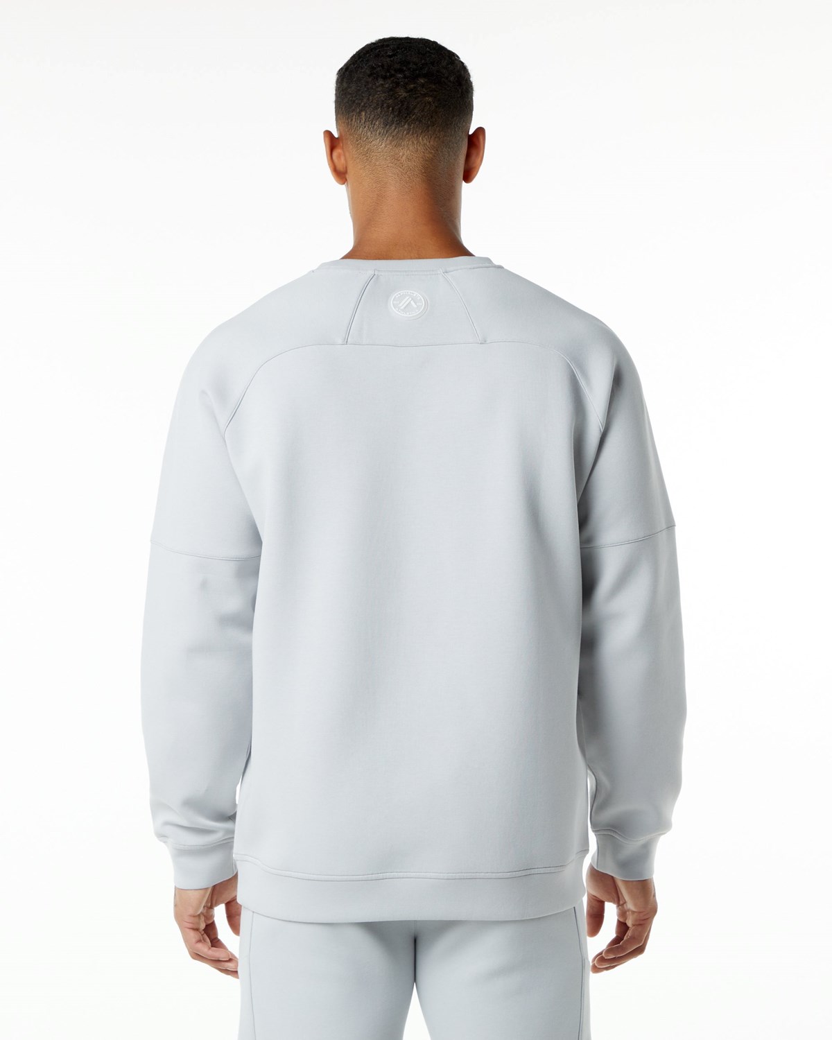 Alphalete Relaxed Interlock Knit Pullover Grau | DQ0432716