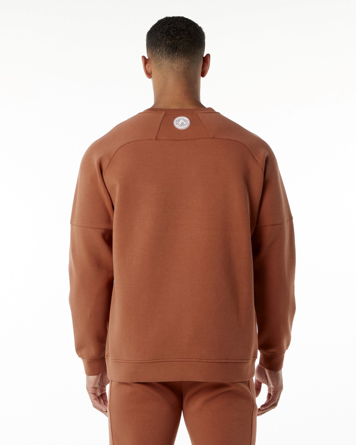 Alphalete Relaxed Interlock Knit Pullover Brick | HI3201495