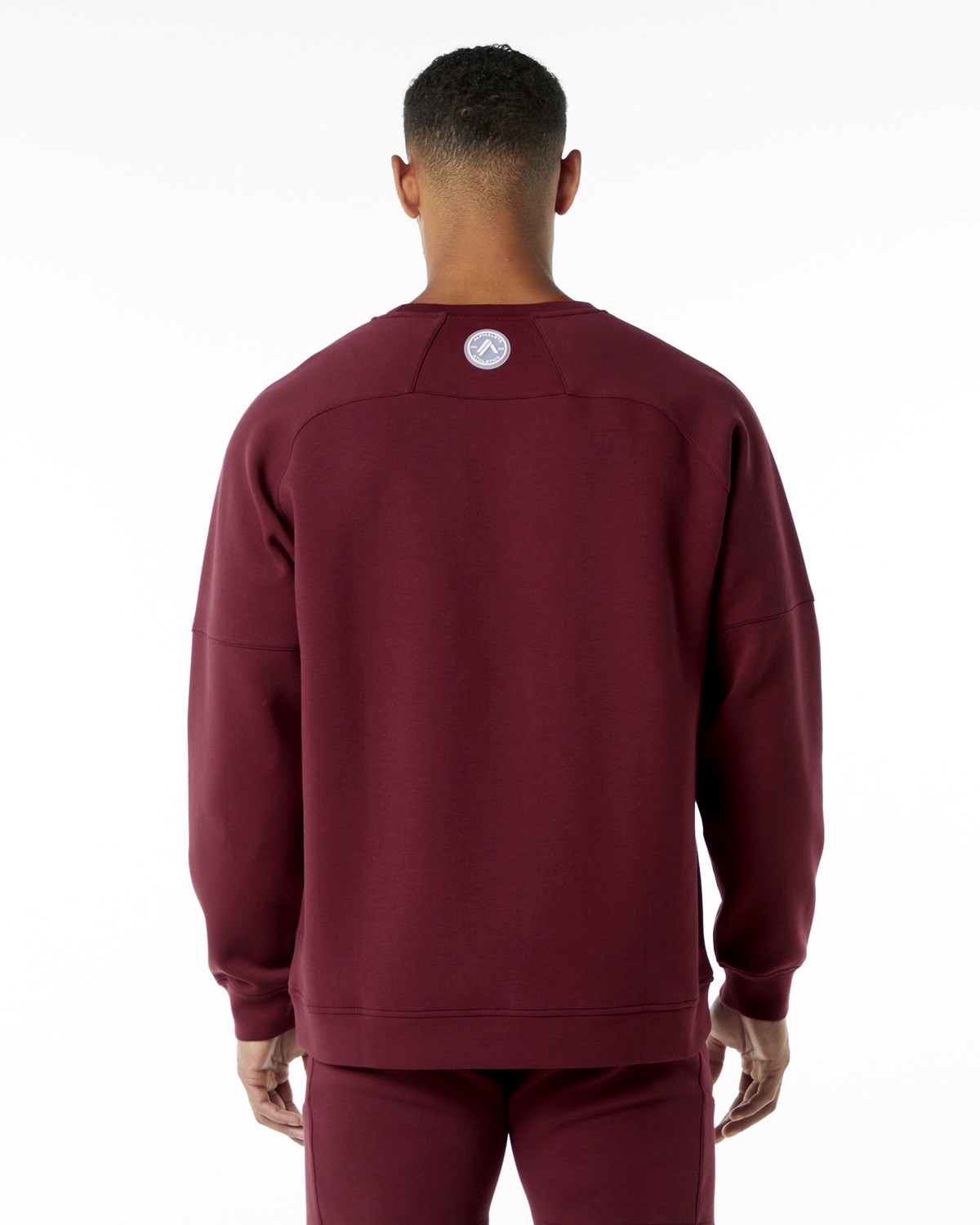 Alphalete Relaxed Interlock Knit Pullover Bordeaux | MX4160975