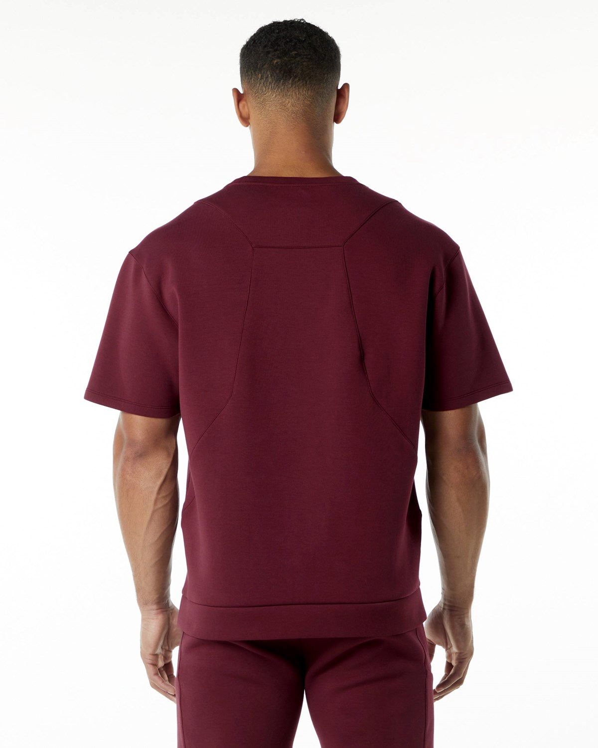 Alphalete Relaxed Interlock Knit Pullover Bordeaux | XM4986710