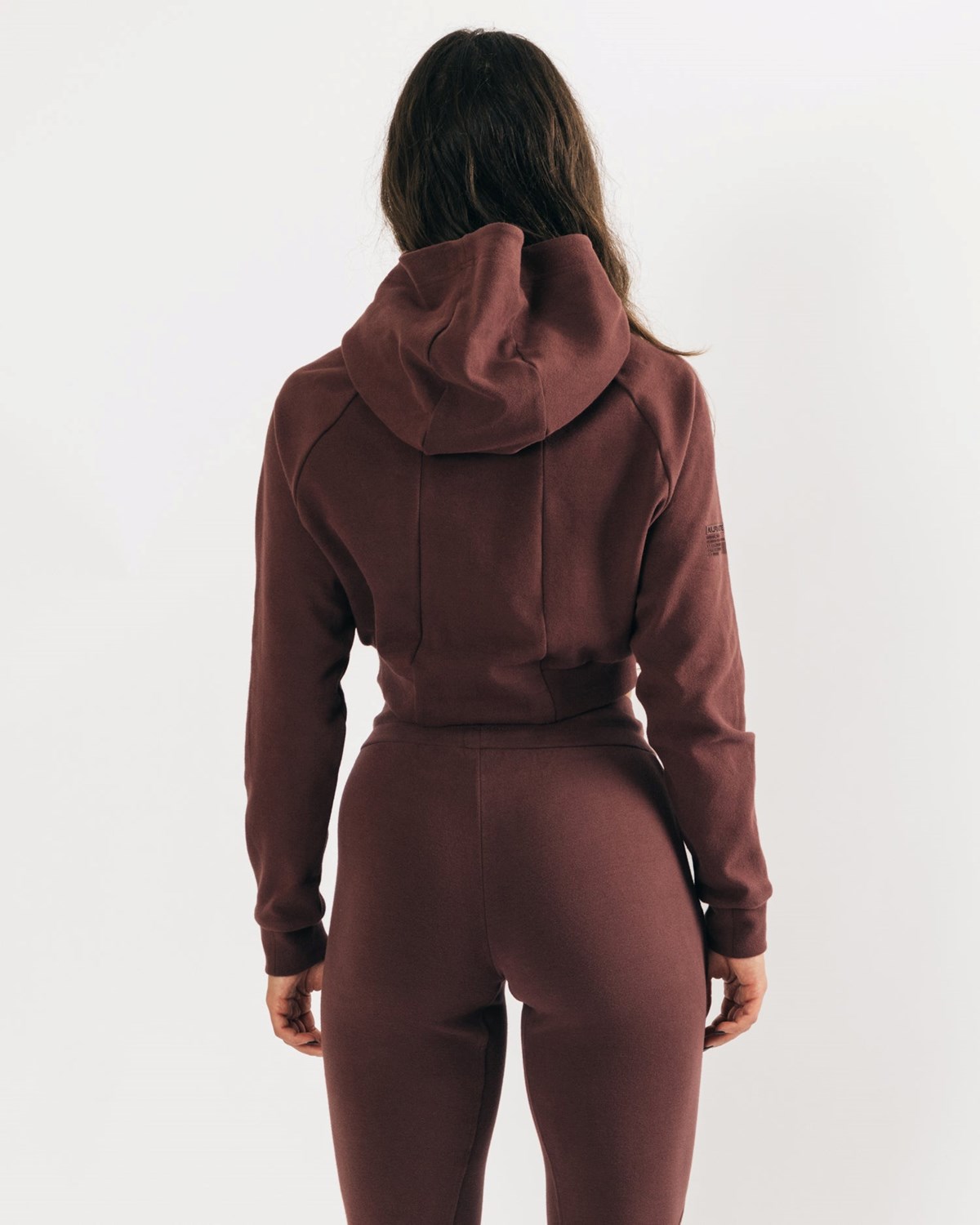 Alphalete Relaxed Single-Brushed Pullover Hoodie Mahogany | AP8920513