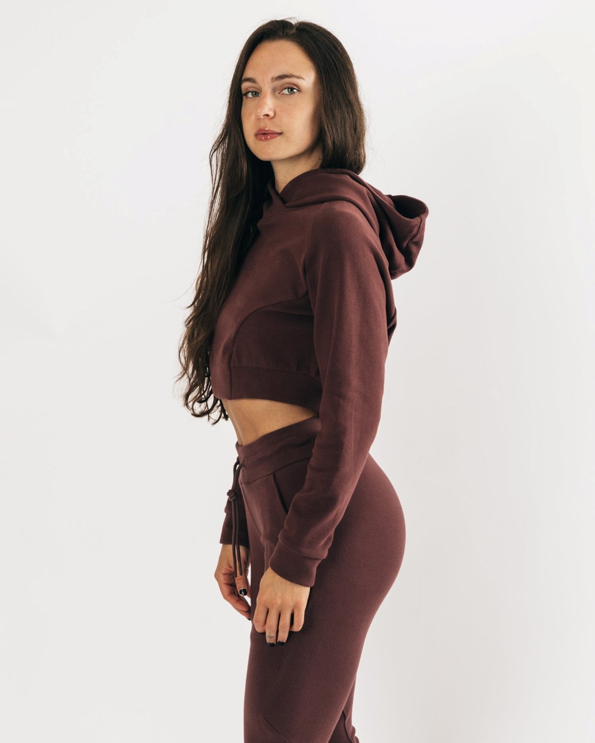 Alphalete Relaxed Single-Brushed Pullover Hoodie Mahogany | AP8920513