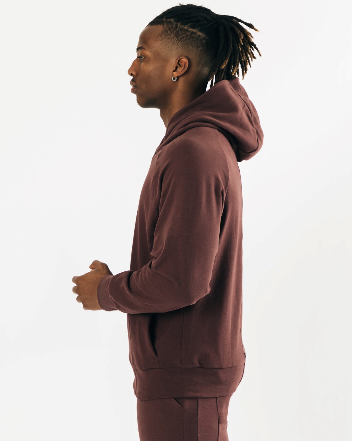 Alphalete Relaxed Single-Brushed Pullover Hoodie Mahogany | IN9840623