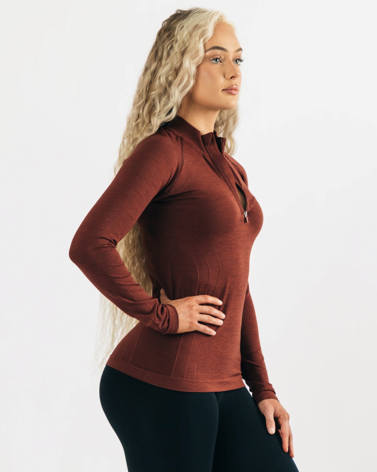 Alphalete Seamless Pullover Jacket Kupfer | CF5142708