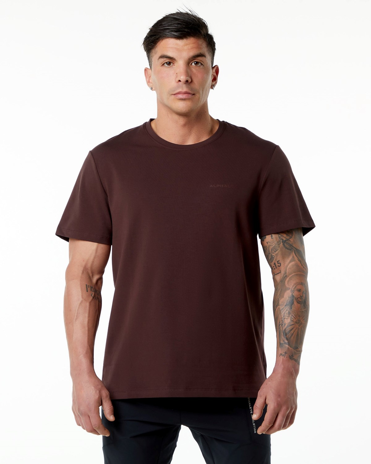 Alphalete Set-In Sleeve Tee Bordeaux | MN5741829