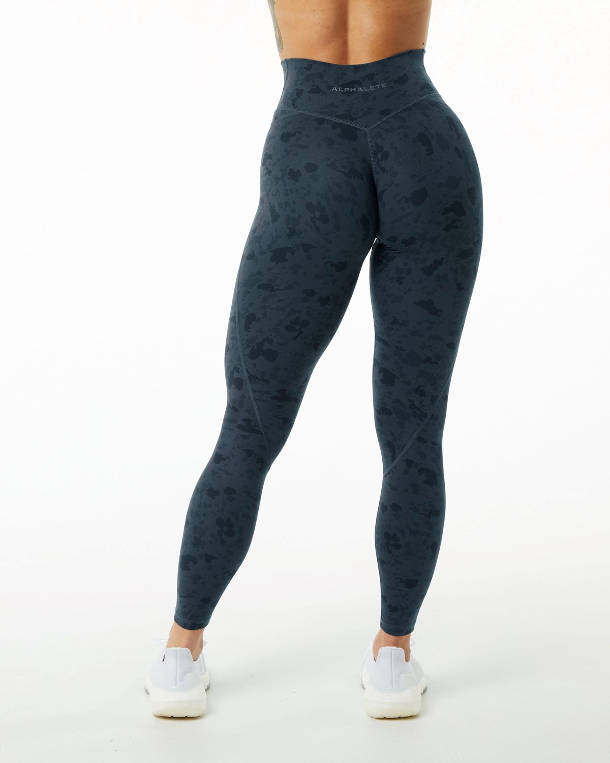 Alphalete Single Brushed Cross-Wrapped Legging Blau | VW3198752