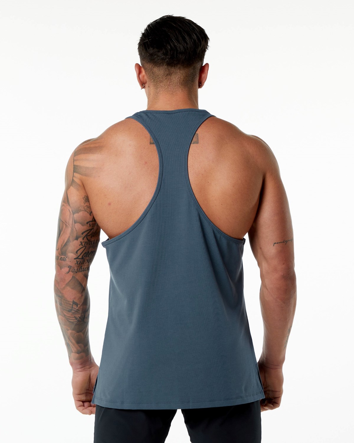 Alphalete Stepped Hem Stringer Blau | HV7586903