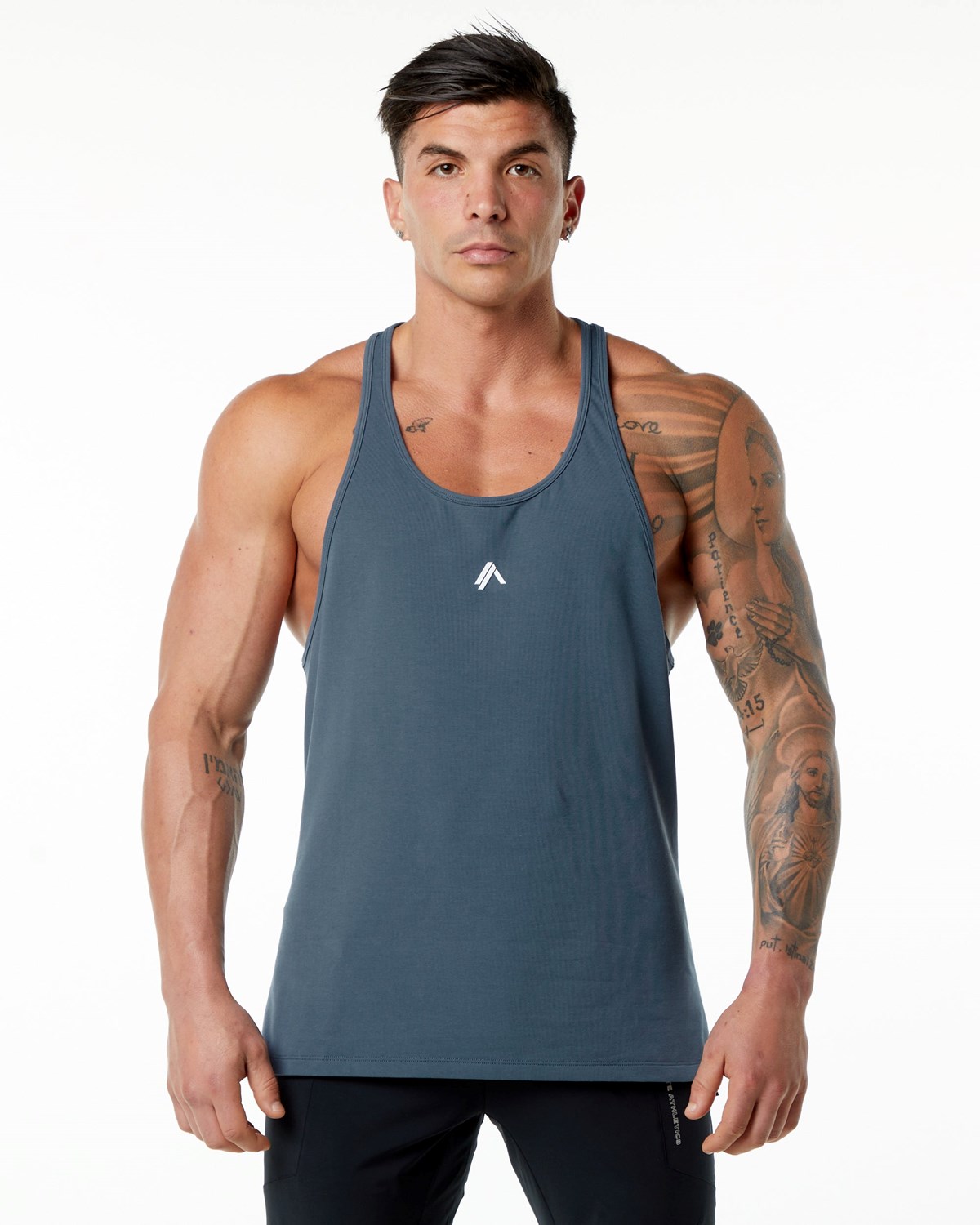 Alphalete Stepped Hem Stringer Blau | HV7586903