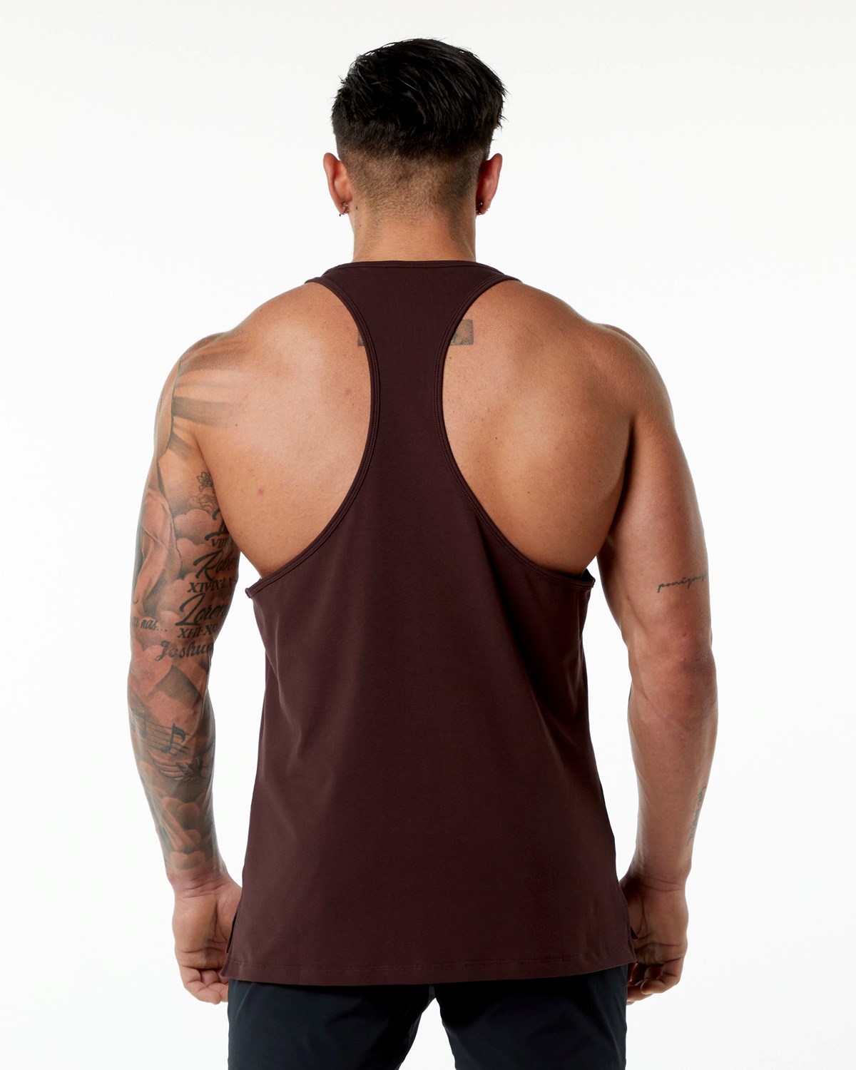 Alphalete Stepped Hem Stringer Bordeaux | QJ6871930