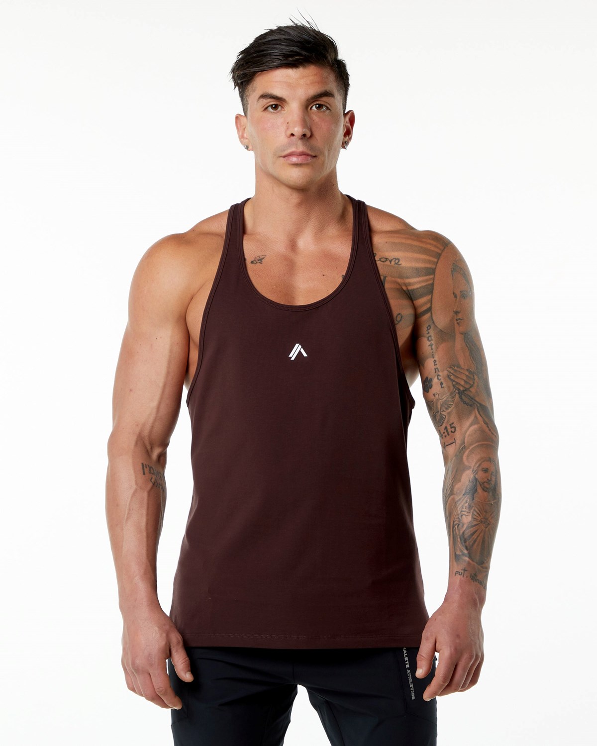 Alphalete Stepped Hem Stringer Bordeaux | QJ6871930