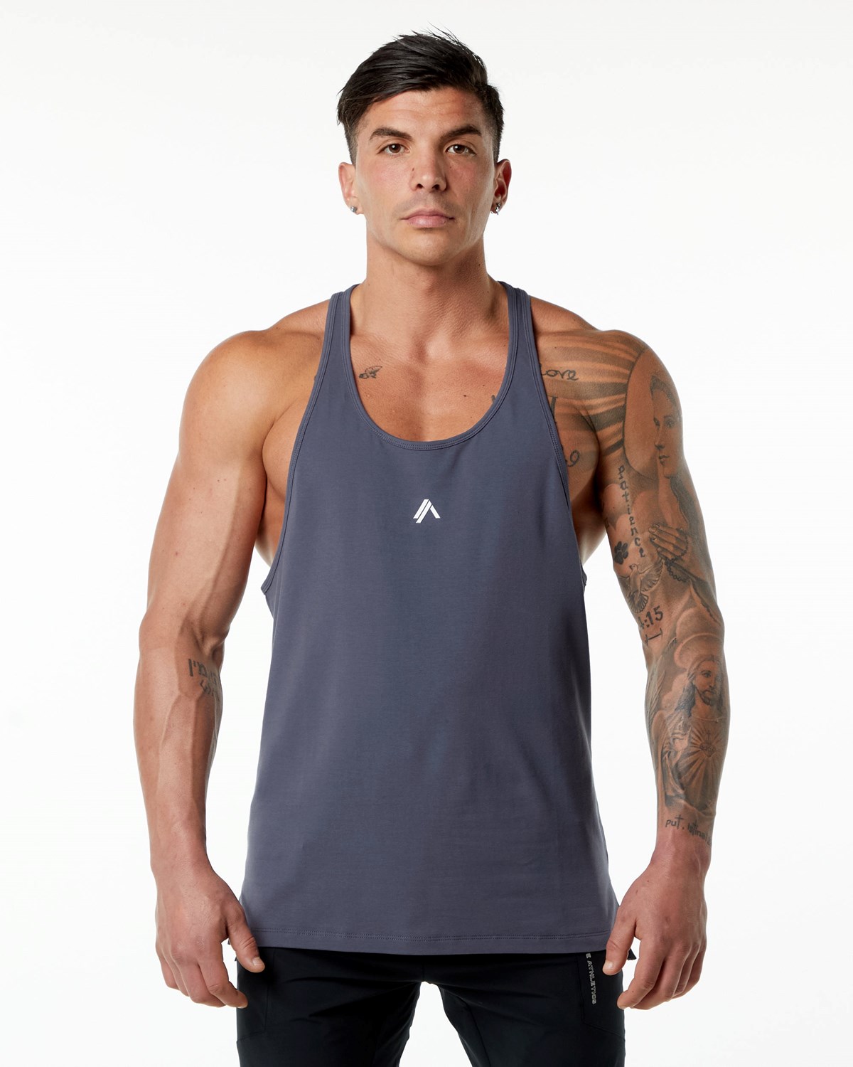 Alphalete Stepped Hem Stringer Lila | EO0832957