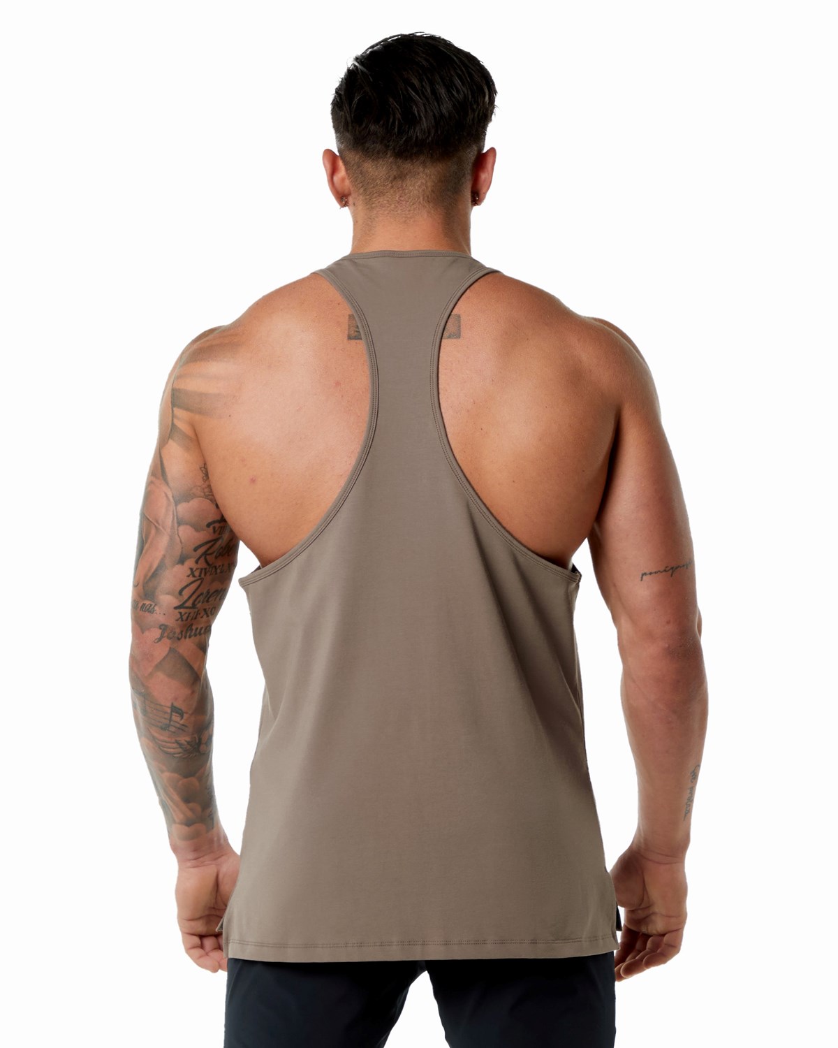 Alphalete Stepped Hem Stringer Mocha | XY6214950