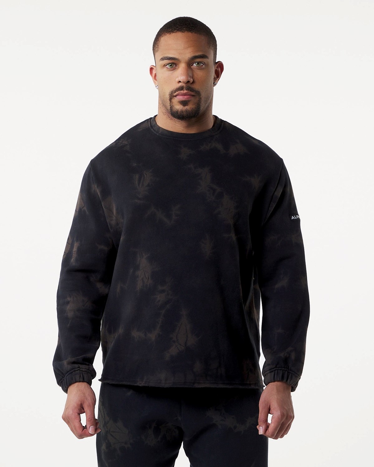 Alphalete Washed Fleece Pullover Schwarz | MC6049253