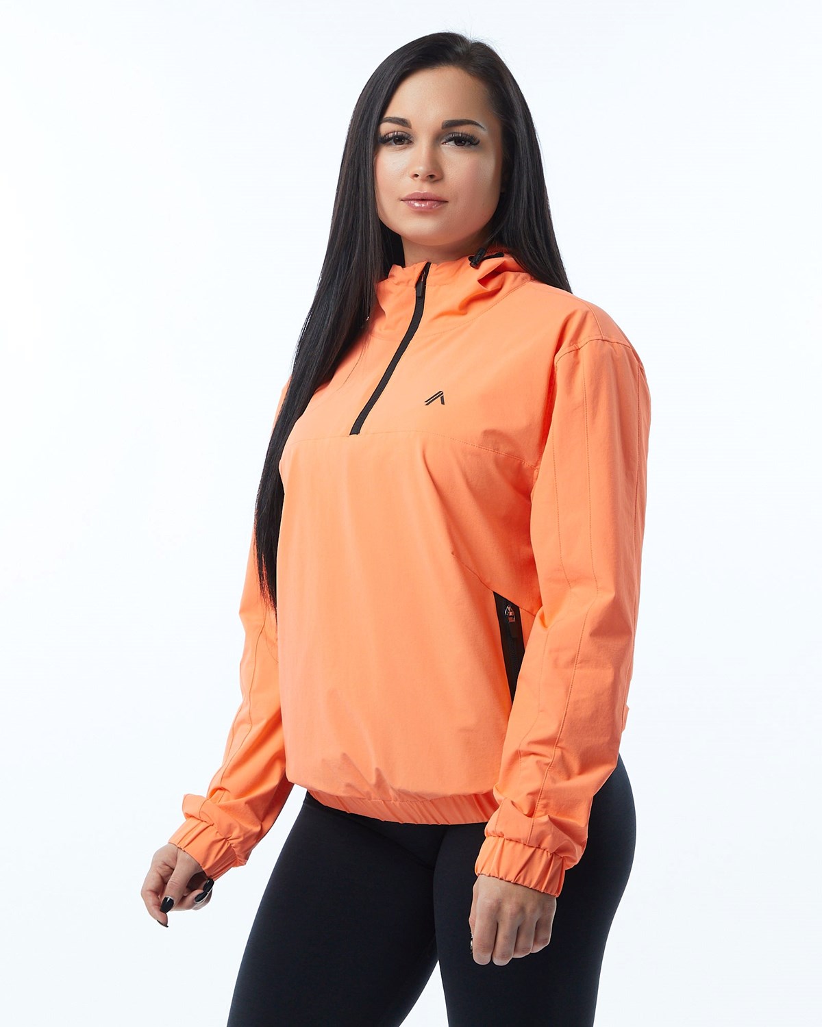 Alphalete Woven Performance Jacket Electric Peach | NY5103276