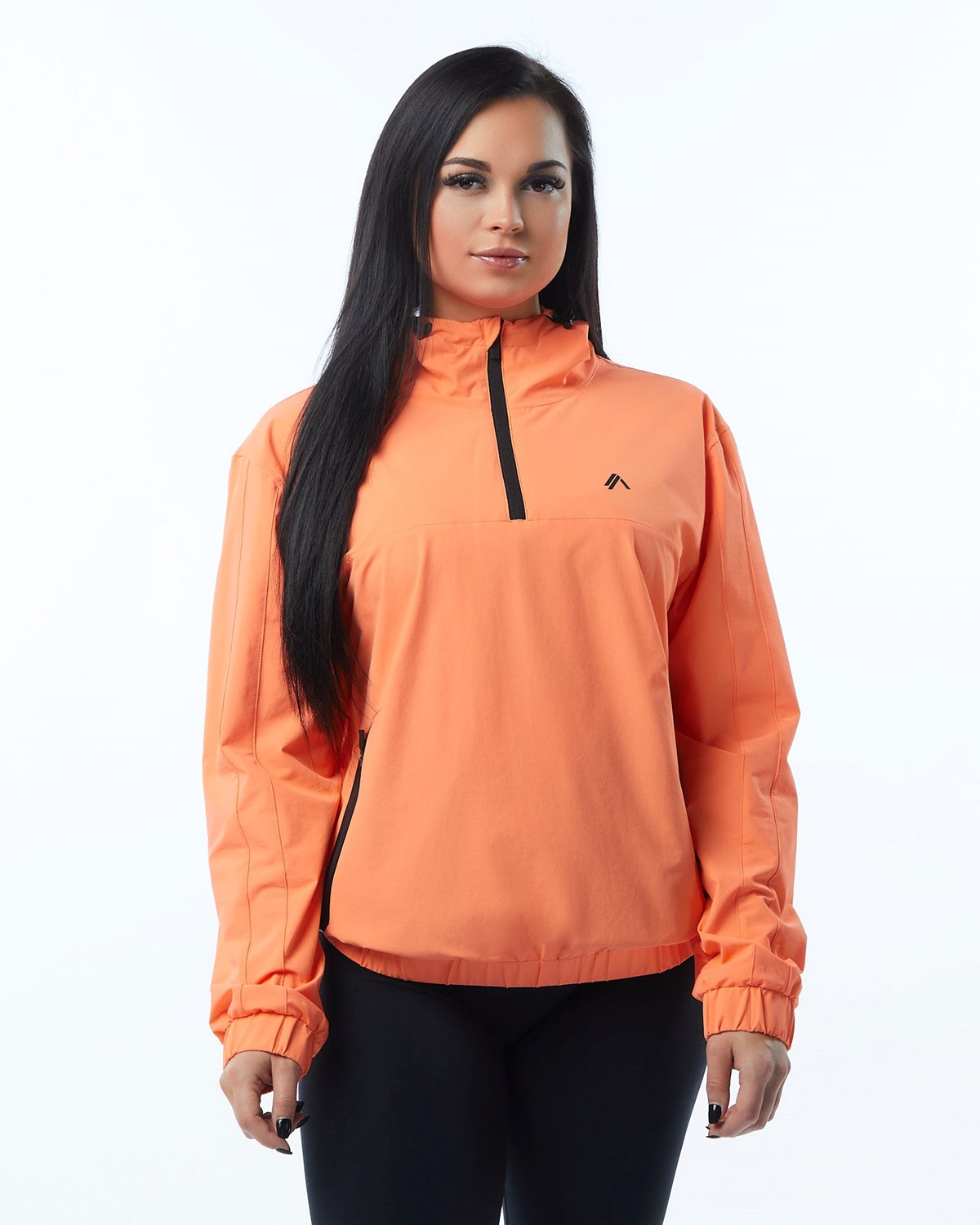 Alphalete Woven Performance Jacket Electric Peach | NY5103276