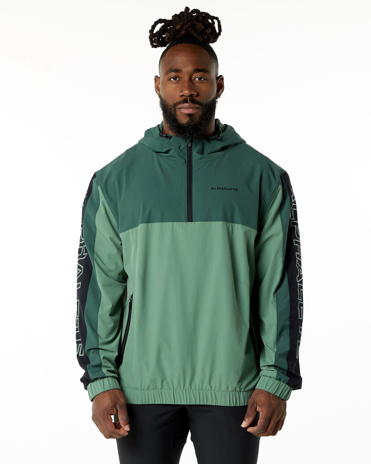 Alphalete Woven Performance Jacket Wild Sage | QS6805492